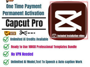 CapCut Pro AI Unlimited Credits 100GB Templates Lifetime (Copy)
