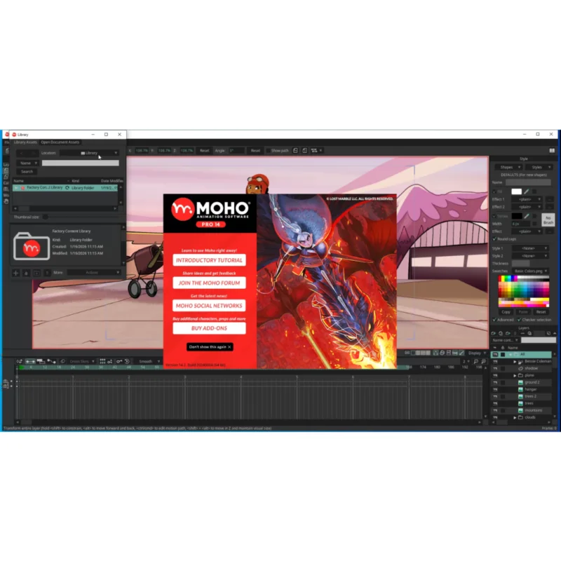 Moho Pro 14.2 bone rigging interface showing character skeleton, joint constraints, smart bone system, and deformer bone controls for advanced character articulation