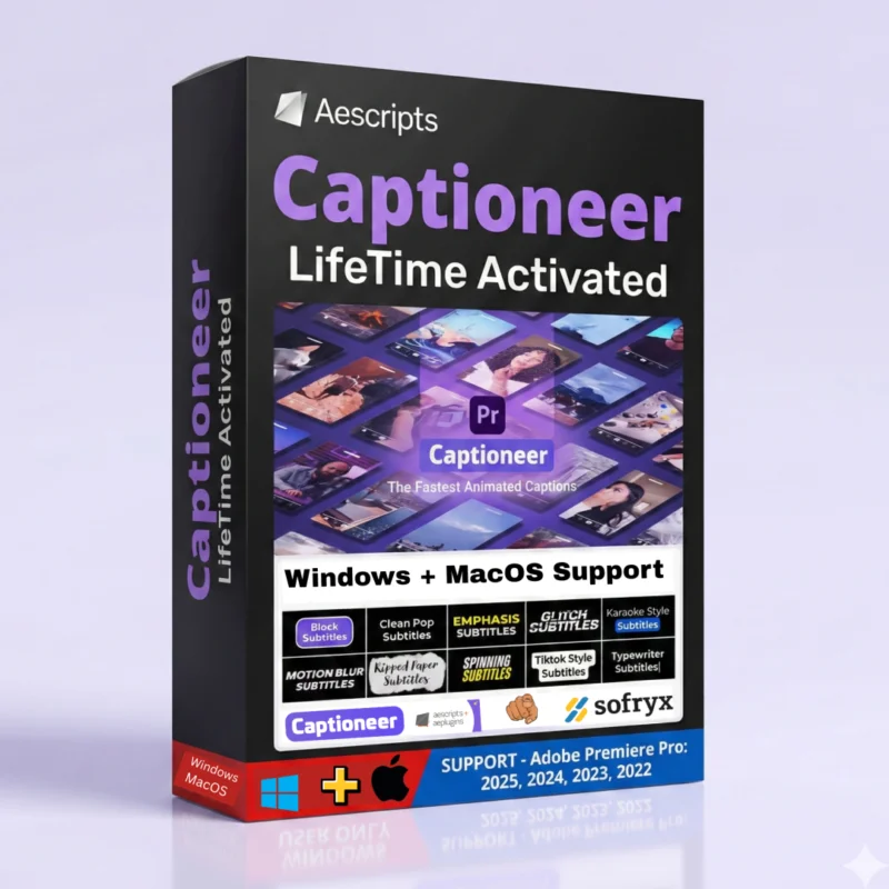 Aescripts Captioneer v1.6.4 Windows + MacOS Support-sofryx