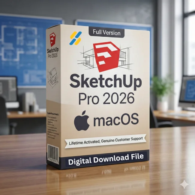 SketchUp 2026 macOS professional 3D modeling software lifetime licence