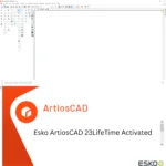 Esko ArtiosCAD v23 professional packaging design interface showing 2D carton design and 3D visualization-Sofryx