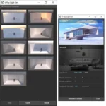 Light Mix relighting interface showing professional light intensity and color adjustment sliders allowing post-render lighting modification without re-rendering for V-Ray 7 SketchUp professional rendering workflow