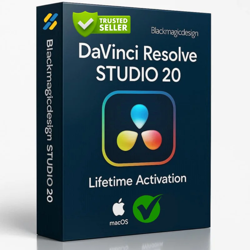 Blackmagic DaVinci Resolve Studio 20 macOS professional video editing lifetime licence