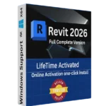 Autodesk Revit 26 professional BIM software interface showing 3D building model with architectural elements and coordination tools