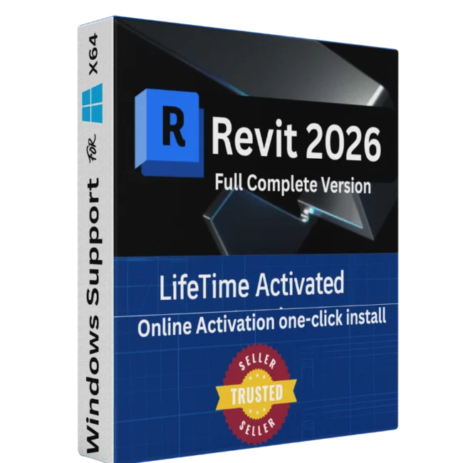 Autodesk Revit 26 professional BIM software interface showing 3D building model with architectural elements and coordination tools