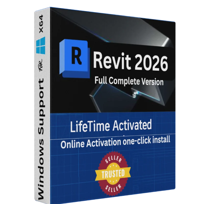 Autodesk Revit 26 professional BIM software interface showing 3D building model with architectural elements and coordination tools