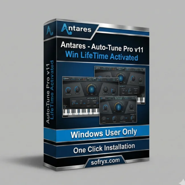 Auto-Tune Pro 11 professional pitch correction interface showing real-time pitch grid, automatic and manual correction modes, and harmony engine controls