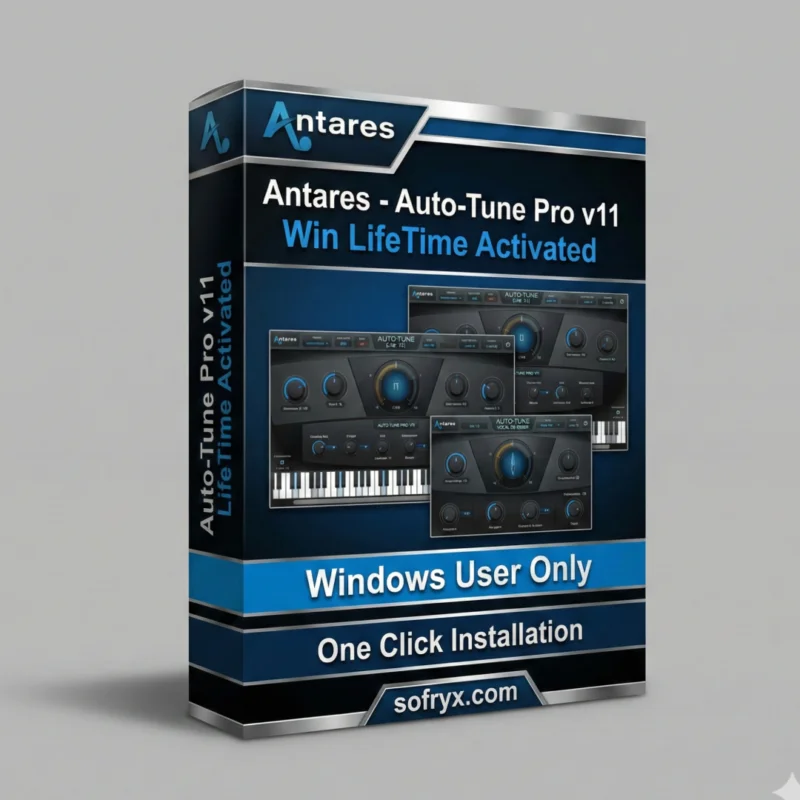 Auto-Tune Pro 11 professional pitch correction interface showing real-time pitch grid, automatic and manual correction modes, and harmony engine controls