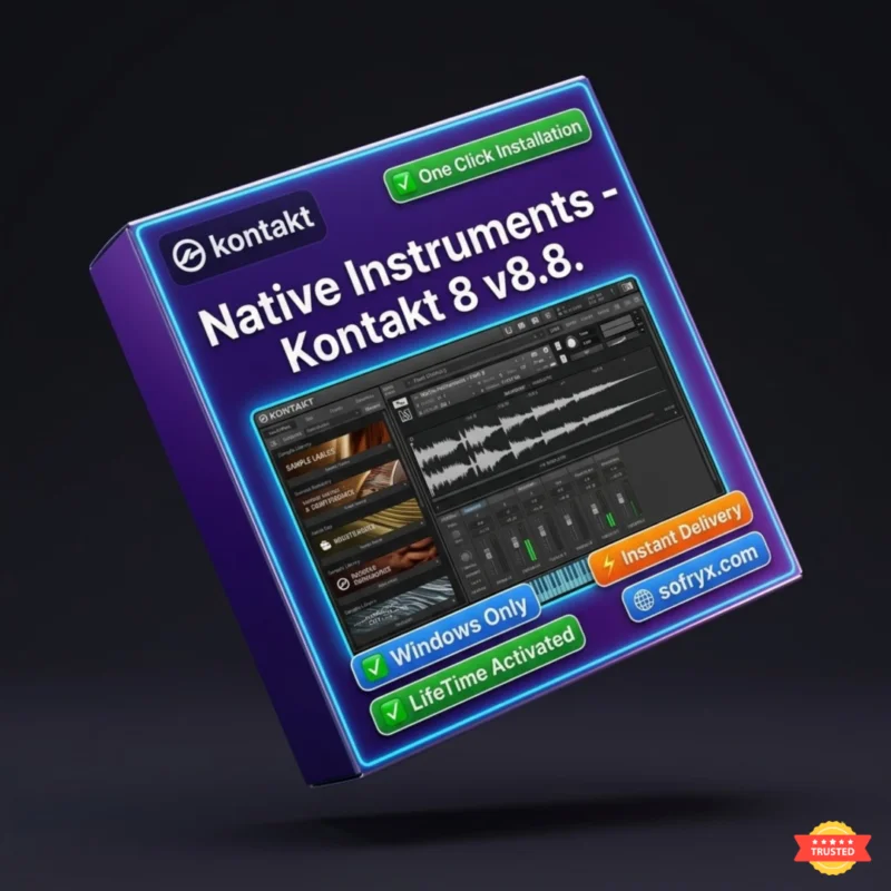Kontakt 8 professional sampling platform with virtual instruments and sound design interface