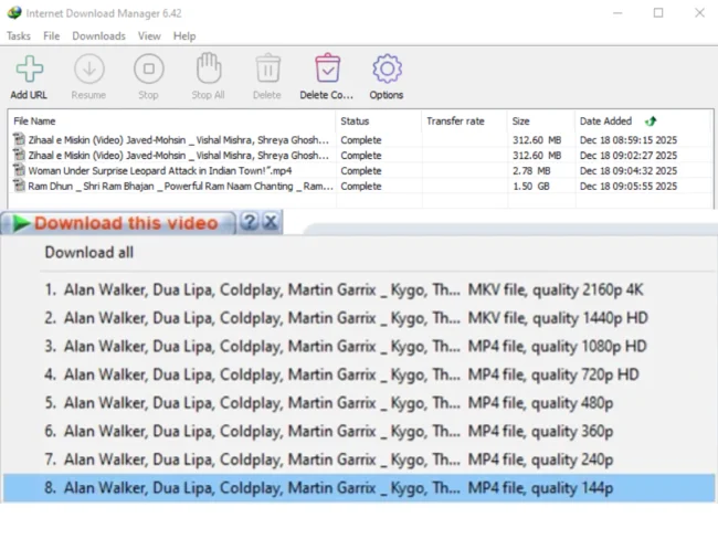 Internet Download Manager speed comparison chart showing significantly faster downloads versus standard browser downloads