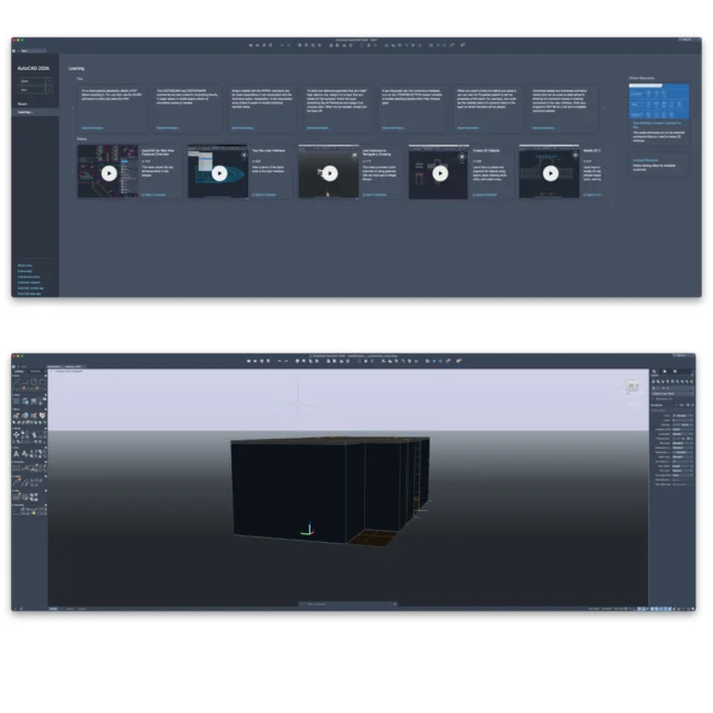 AutoCAD 2026 comprehensive 2D and 3D CAD design tools on macOS