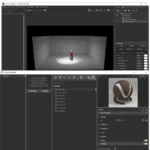 V-Ray Vision real-time rendering visualization showing SketchUp interior model with live viewport rendering displaying photorealistic materials and professional lighting adjustments in real-time