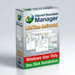 Internet Download Manager speed comparison chart showing significantly faster downloads versus standard browser downloads