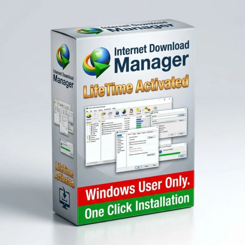 Internet Download Manager speed comparison chart showing significantly faster downloads versus standard browser downloads