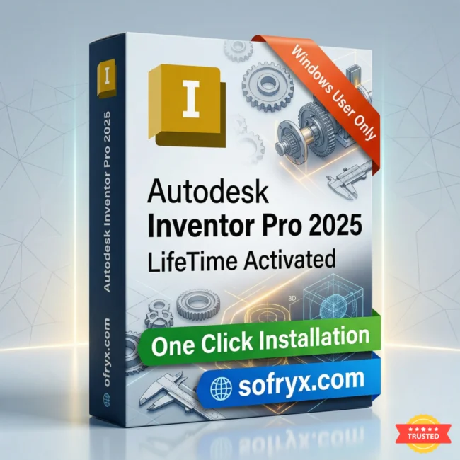 Autodesk Inventor Pro 2025 professional 3D mechanical design interface showing complex assembly model and design tools