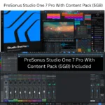 Studio One Pro 7 single-screen interface showing music production workspace with unlimited tracks and advanced editing tools