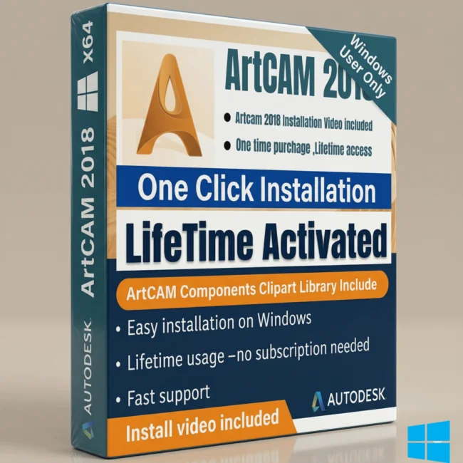 Autodesk ArtCAM 2018 Premium 3D relief modeling interface with advanced design tools and professional material preview