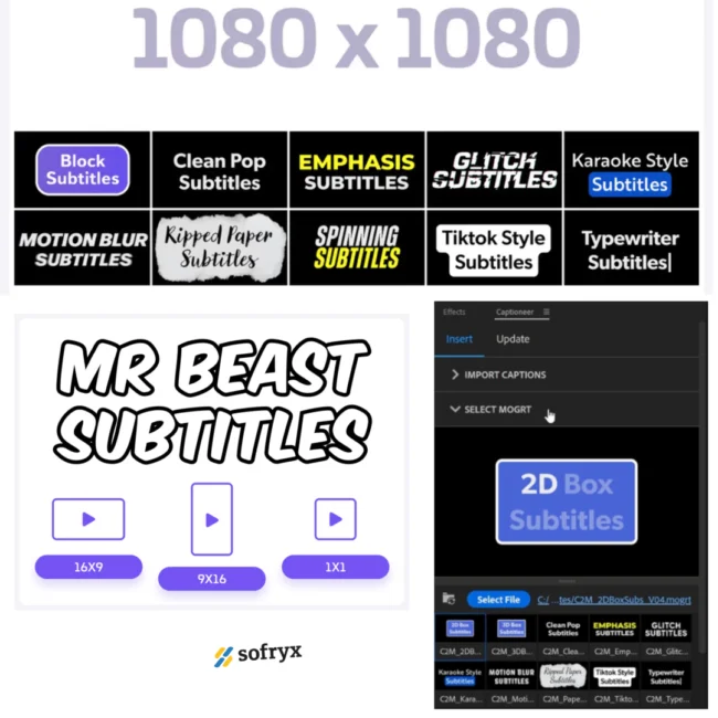 Add Captions Instantly with Aescripts Captioneer for Premiere -sofryx