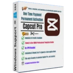 CapCut Pro lifetime AI video editing software with unlimited AI credits and 100GB templates for Windows