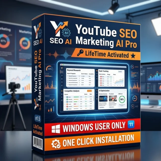 TubeRank Jeet 6 AI Pro YouTube SEO optimization software interface on Sofryx