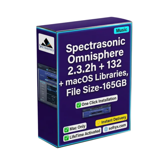 Spectrasonics Omnisphere 2 Mac 132 libraries 165GB lifetime licence Sofryx