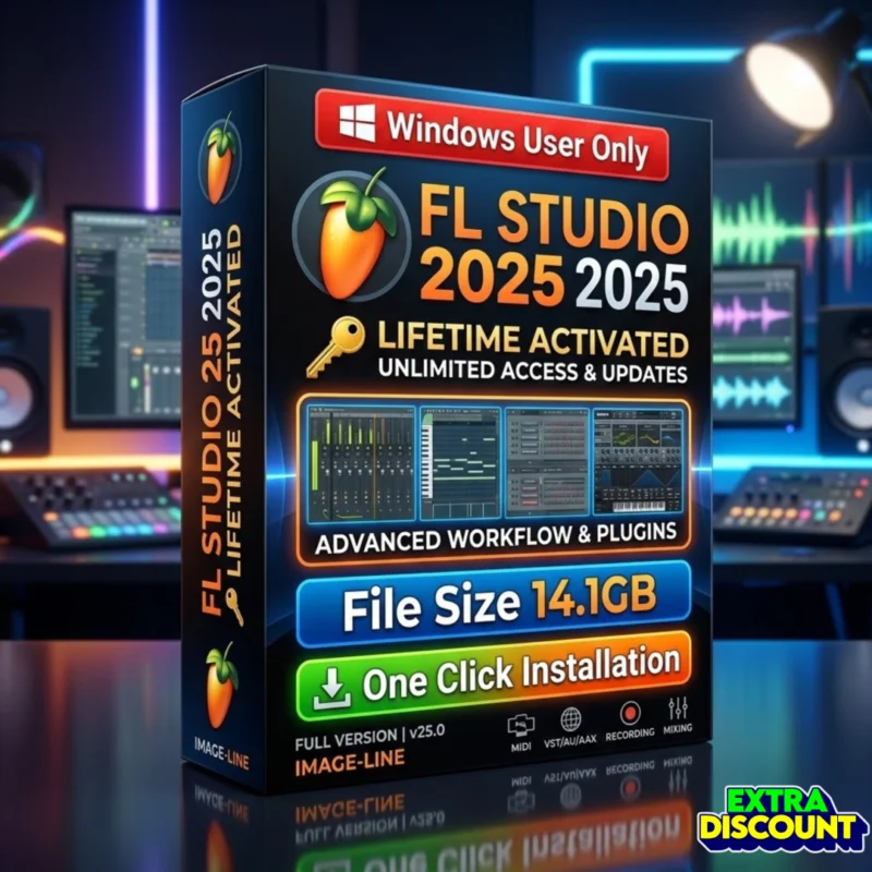FL Studio 25 Lifetime Access full bundle hero image for Sofryx Image