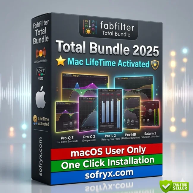 FabFilter Total Bundle 2025 Mac professional audio AU VST3 plugins