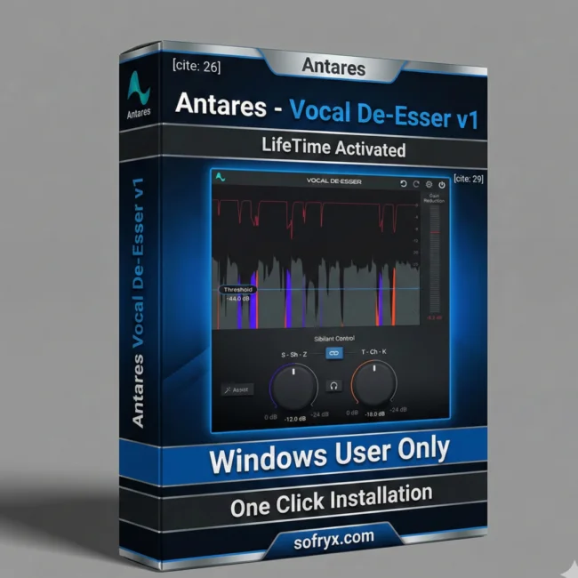 Vocal De-Esser AI-Powered professional sibilance control interface showing soft and hard sibilance controls