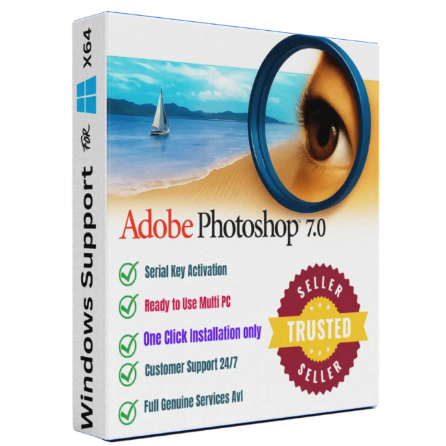 Adobe Photoshop 7.0 for Windows lifetime licence with serial number Sofryx