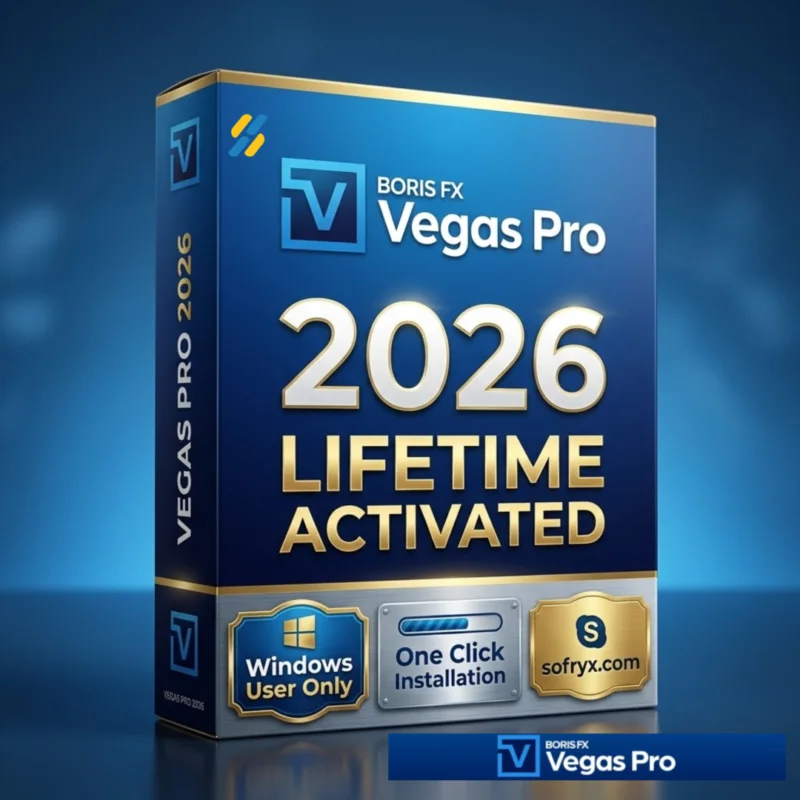 Vegas Pro 2026 professional video editing interface with timeline and color grading tools