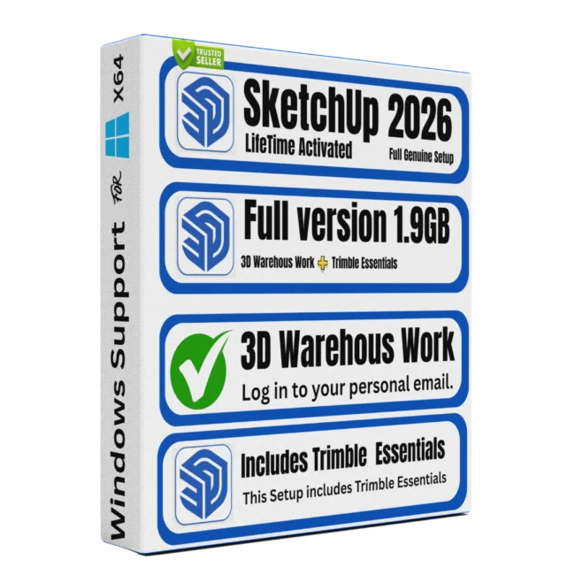 SketchUp Pro 2026 Full Package with Trimble Scan Essentials lifetime licence Sofryx