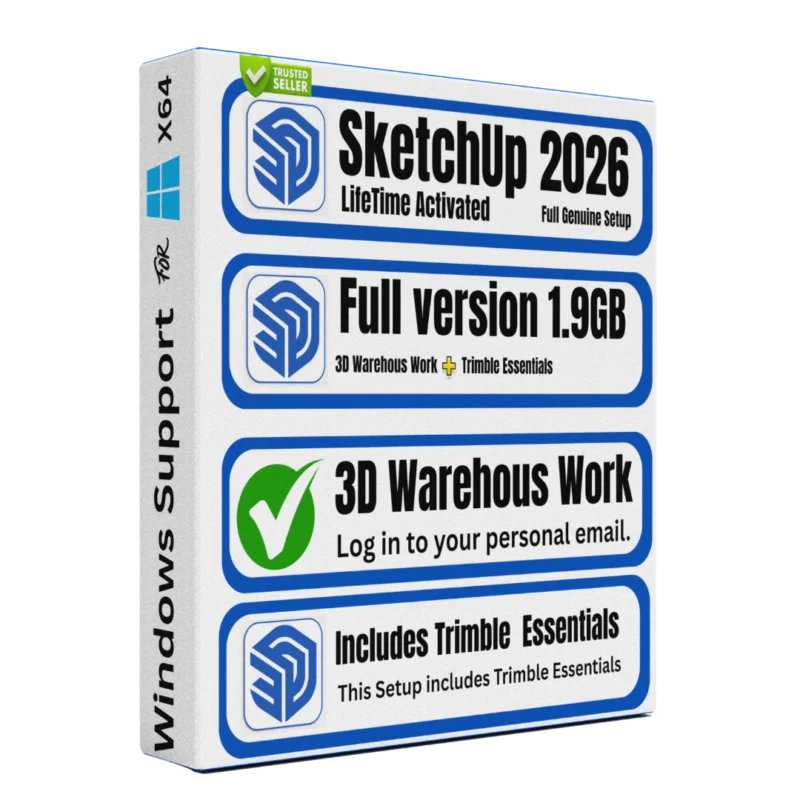 SketchUp Pro 2026 Full Package with Trimble Scan Essentials lifetime licence Sofryx