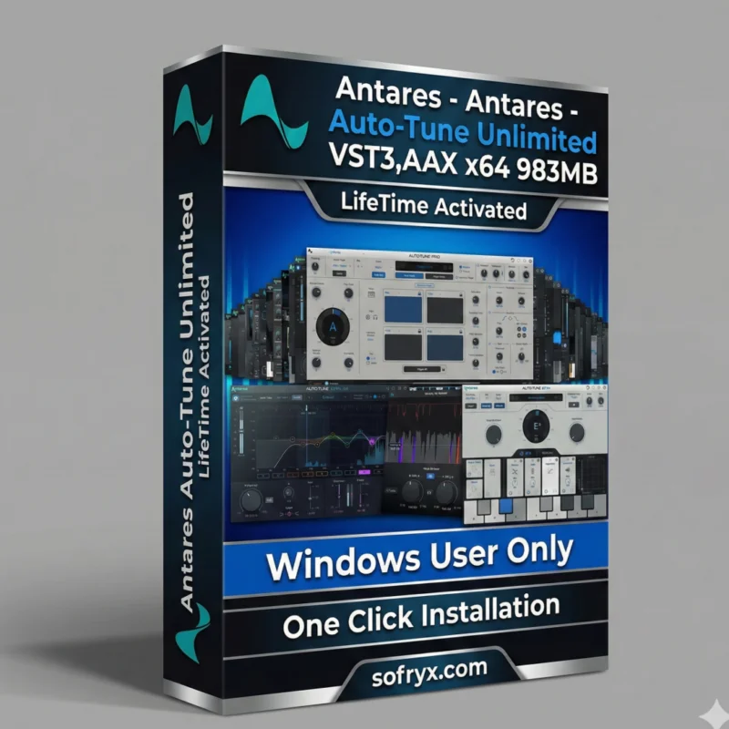 Auto-Tune Unlimited 2024.01 professional vocal processing plugin interface showing harmony engine and vocal controls