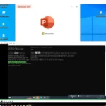 Microsoft Word Excel and PowerPoint interfaces from Office 365 Professional Plus