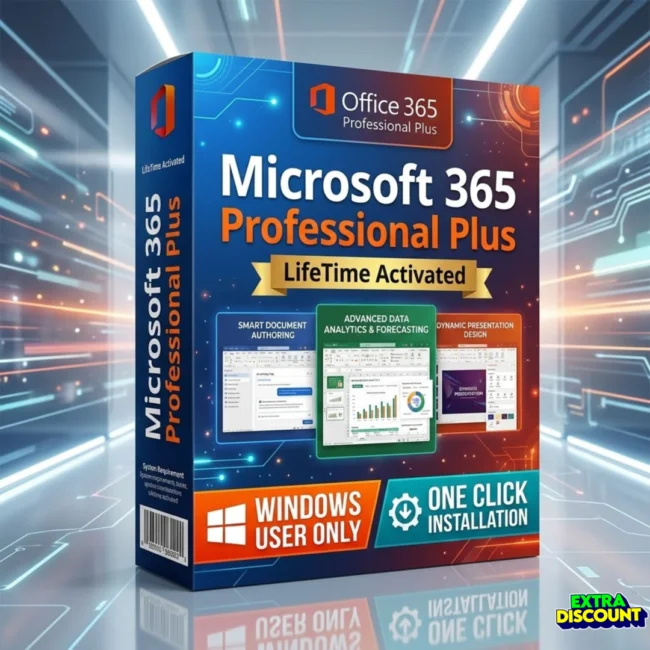 Office 365 Professional Plus lifetime licence with all seven apps on Sofryx