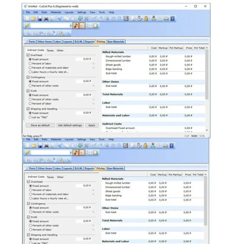 CutList Plus FX Platinum 3D visualization furniture design woodworking