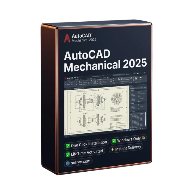 AutoCAD Mechanical 2025 Windows lifetime licence mechanical drafting design Sofryx