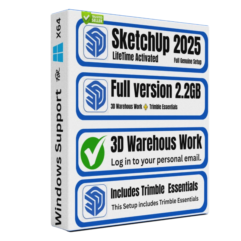 SketchUp Pro 2025 Full Package with Trimble Scan Essentials lifetime licence Sofryx