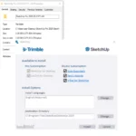Trimble Scan Essentials importing point cloud data into SketchUp Pro 2025 modeling environment
