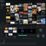 Filmora 15.3 video editor screenshot Windows, filter and transition options