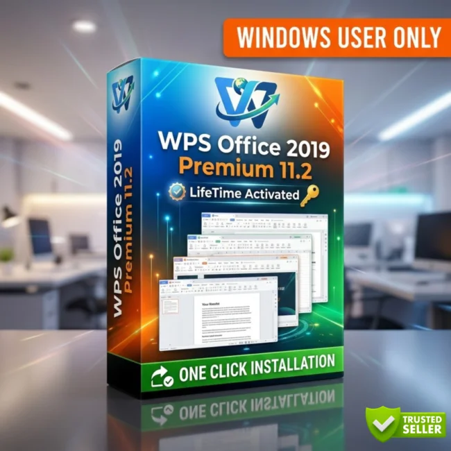 WPS Office Pro lifetime licence featuring Writer Spreadsheet and Presentation tools at Sofryx