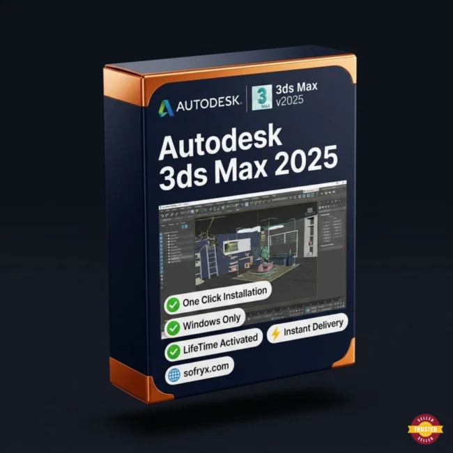 Autodesk 3ds Max 2025 lifetime licence 3D modeling animation visualization Sofryx