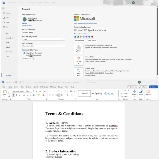 Office 365 Professional Plus lifetime activation on multiple Windows devices