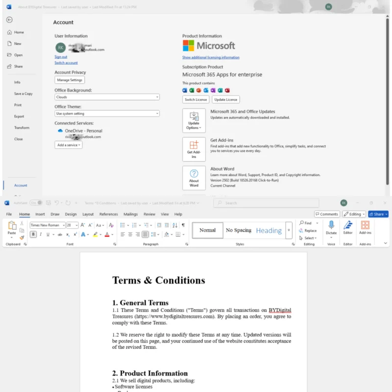 Office 365 Professional Plus lifetime activation on multiple Windows devices