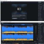 iZotope RX 11 Spectral Editor with ARA integration showing frequency-time display