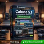 Cubase 5.1 professional music production DAW software interface on Sofryx